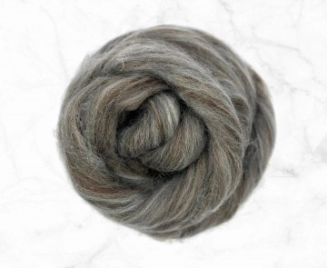 Grijs- Bruin gemêleerde sokkenwol