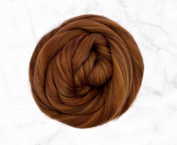 Gemêleerde sokkenwol mix in de kleur Koper