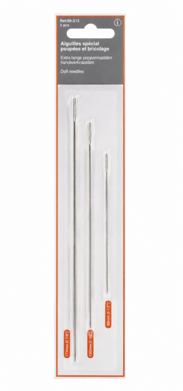 Extra lange poppennaalden – set van 3