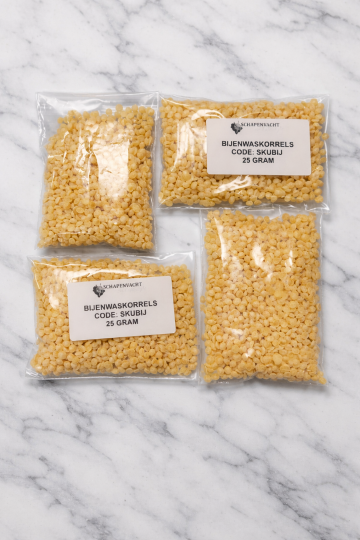 Bijenwaskorrels 25g | Voor naaldvilten pootjes & draad waxen