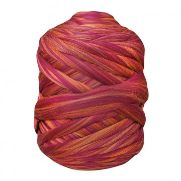 Merino lontwol – Burgundy Melange (bordeaux gemêleerd)