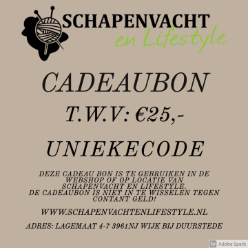 Cadeaubon t.w.v €25,-