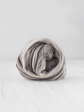 Merino lontwol melange – Cappuccino