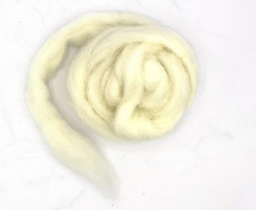 Witte corriedale kaardvlies in lont