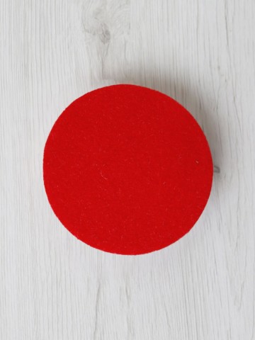 Vilten ronde onderzetter Red Carpet – 3 mm wolvilt