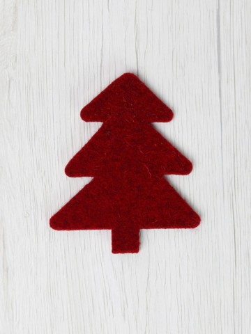 Vilten kerstboom Bordeaux – 3 mm wolvilt