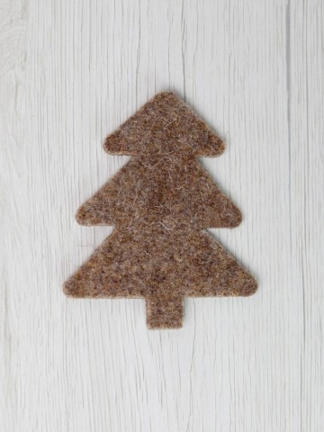 Vilten kerstboom Turtledove – 3 mm wolvilt