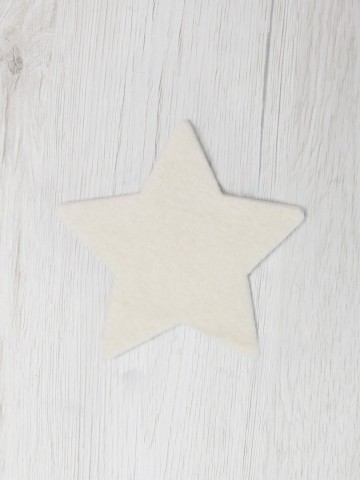 Vilten onderzetter Ster Milk – 3 mm wolvilt