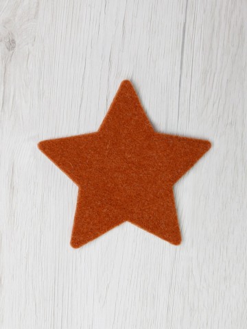 Vilten onderzetter Ster Cinnamon – 3 mm wolvilt