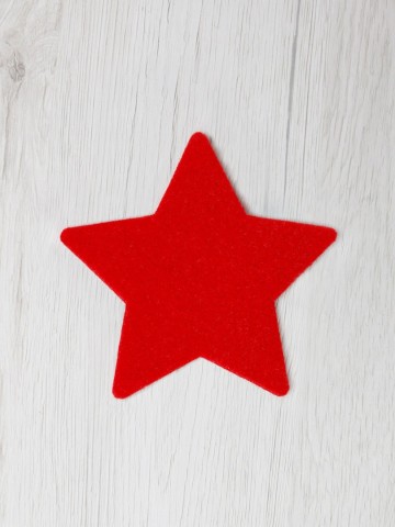 Vilten onderzetter Ster Strawberry – 3 mm wolvilt