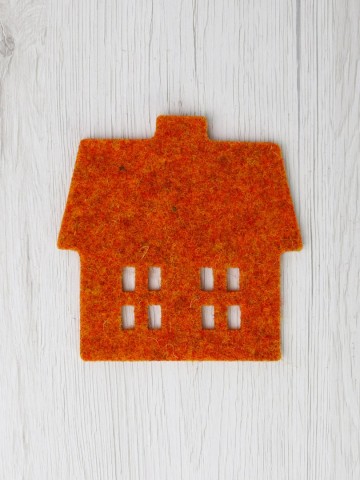 Vilten onderzetter Huis Autumn – 3 mm wolvilt