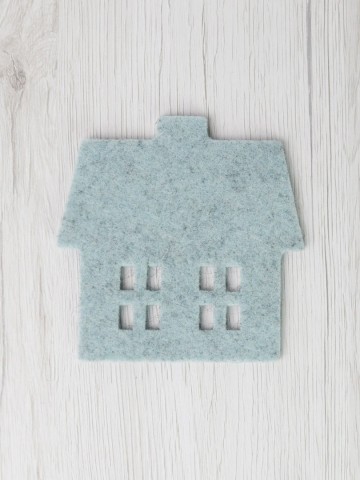 Vilten onderzetter Huis Spring – 3 mm wolvilt