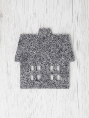 Vilten onderzetter Huis City – 3 mm wolvilt