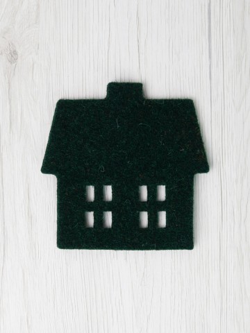 Vilten onderzetter Huis Tree – 3 mm wolvilt