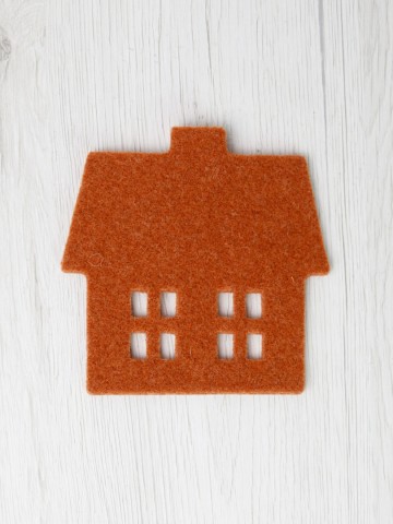 Vilten onderzetter Huis Cinnamon – 3 mm wolvilt