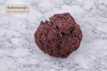 Gekleurde wolkogeltjes (wool nepps) bruin/bordeaux – 25g | Buitenkansje