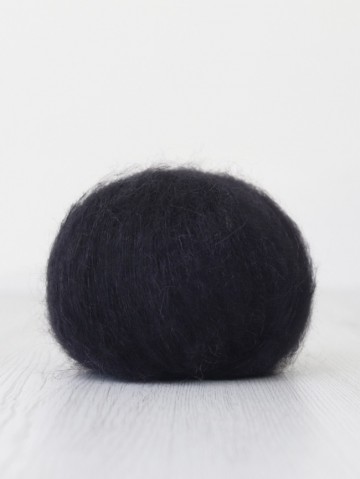 Fluffy Dark mohair zijde garen
