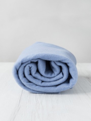 Extra fijne merino naaldvlies licht blauw