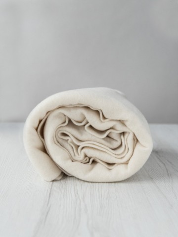 Extra fijne merino naaldvlies natuurlijk wit