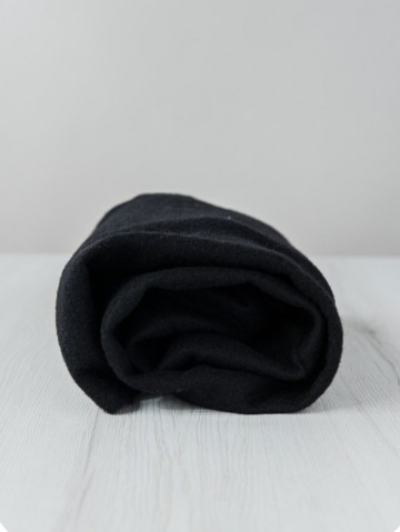 Super fijne merino naaldvlies zwart