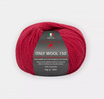 100% Italiaanse merinowol in wijnrode tint