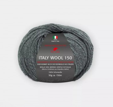 Italy Wool 150 donkergrijs gemêleerd