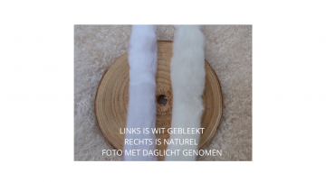 Links wit gebleekt/ rechts naturel