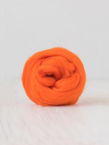 Extra fijne merino lontwol oranje