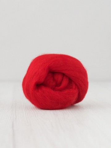 Extra fijne merino lontwol rood