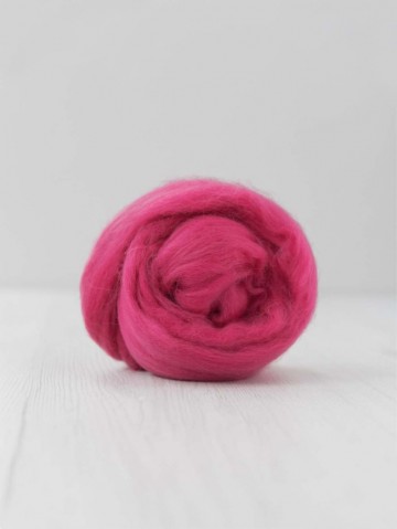 Extra fijne merino lontwol fuchsia