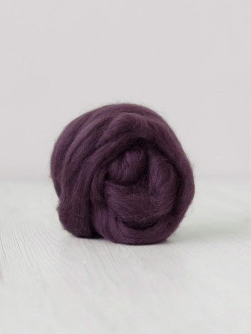 Extra fijne merino lontwol aubergine