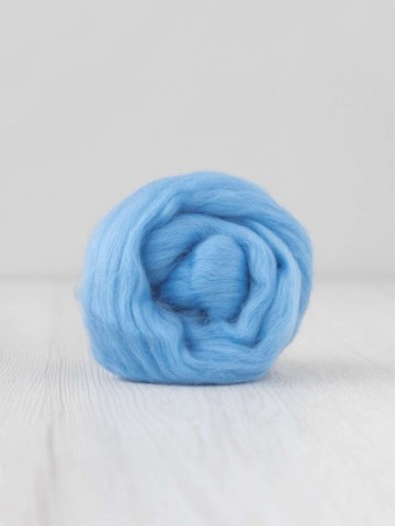 Extra fijne merino lontwol licht blauw  