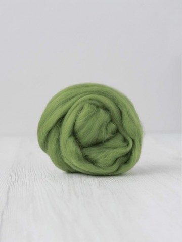 Extra fijne merino lontwol gras groen