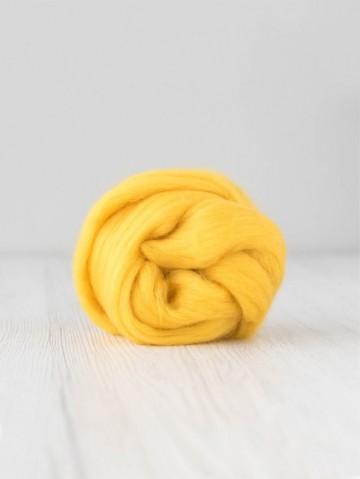 Extra fijne merino lontwol geel