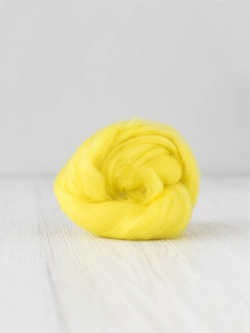 Extra fijne merino lontwol citroen geel