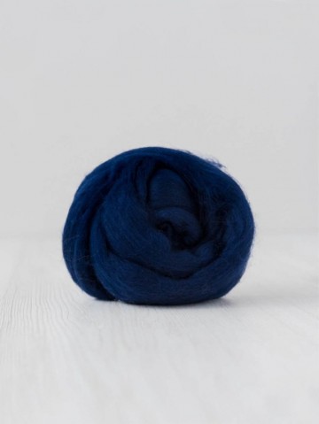 Extra fijne merino lontwol donker-blauw
