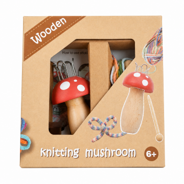 Houten punnikpaddestoel complete startersset
