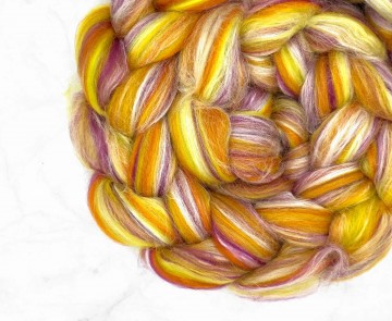 Detail Tussah Merino lontwol Noord-Brabant – zijdeglans wolmix voor spinnen en vilten