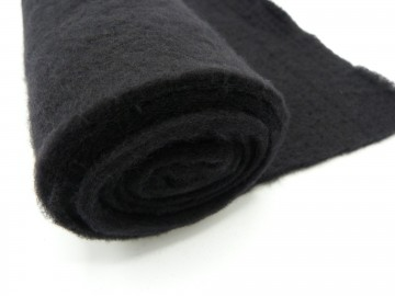 Naaldvlies zwart met zijde