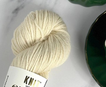 Naturel wit Aran garen van Shetlandwol