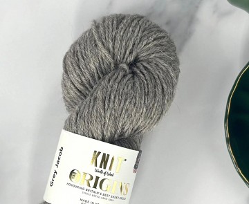 Naturel grijs Aran garen van Jacobwol