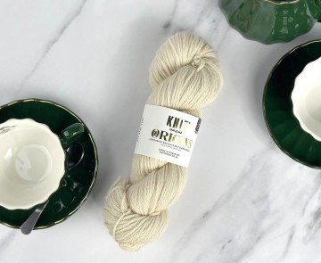 Naturel wit Aran garen van Lonkwol
