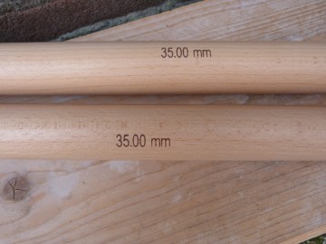 Jumbo breinaalden met knop 35mm