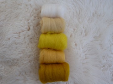 Kleurenset wit/geel tinten