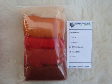 Kleurenset oranje tinten.