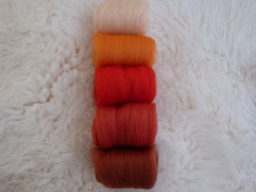 Kleurenset oranje tinten.