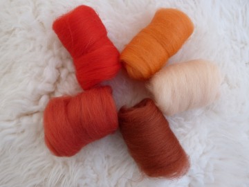 Kleurenset oranje tinten.