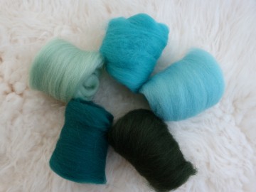 Kleurenset blauw/groene tinten