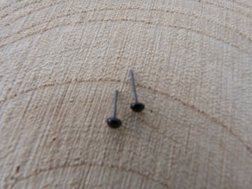 Glazen oogjes op pin 3mm