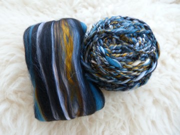 Fijne merino lontwol met Tussah zijde